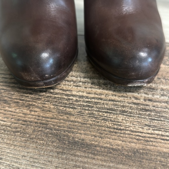 Gucci Diana Hysteria Ankle Booties Sz 6.5 (37) Light Brown Stiletto Medallion - Picture 6 of 8